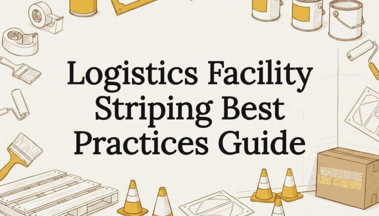 Decorative striping-themed title card illustration for logistics article