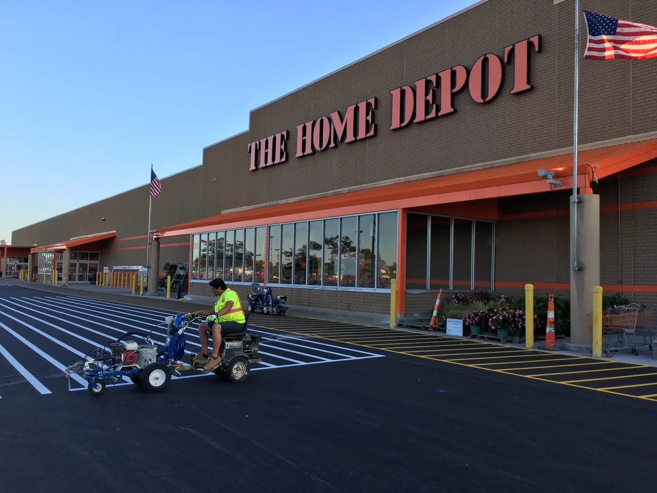 Warehouse Line Striping - Parking Stall Striping