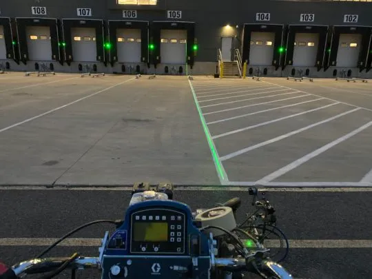 Warehouse Line Striping - Truck Court Striping
