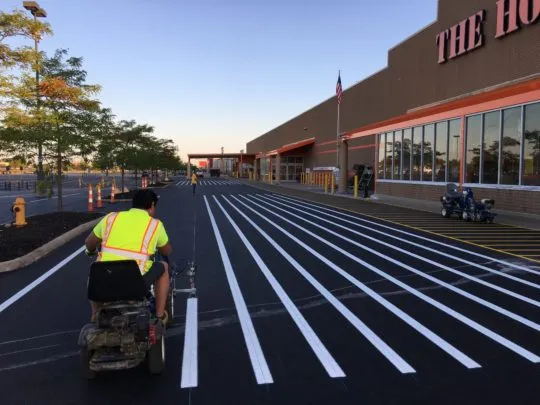 Warehouse Line Striping - Aisle Width Marking