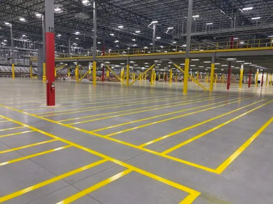 Warehouse Line Striping - Pallet Storage Zone Marking
