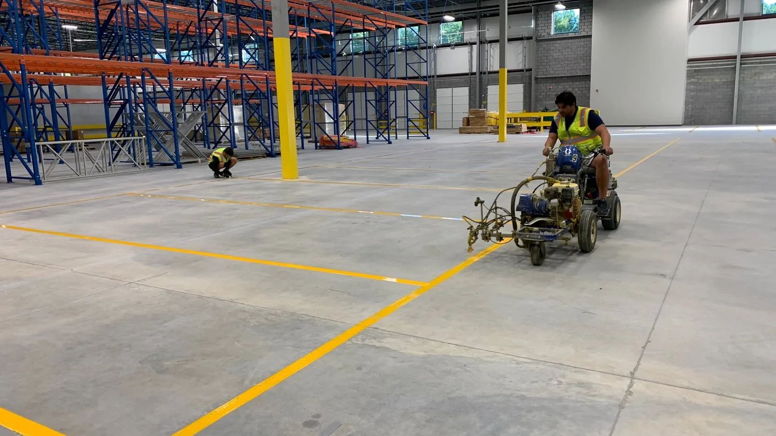 Warehouse Line Striping - OSHA Safety Lane Marking