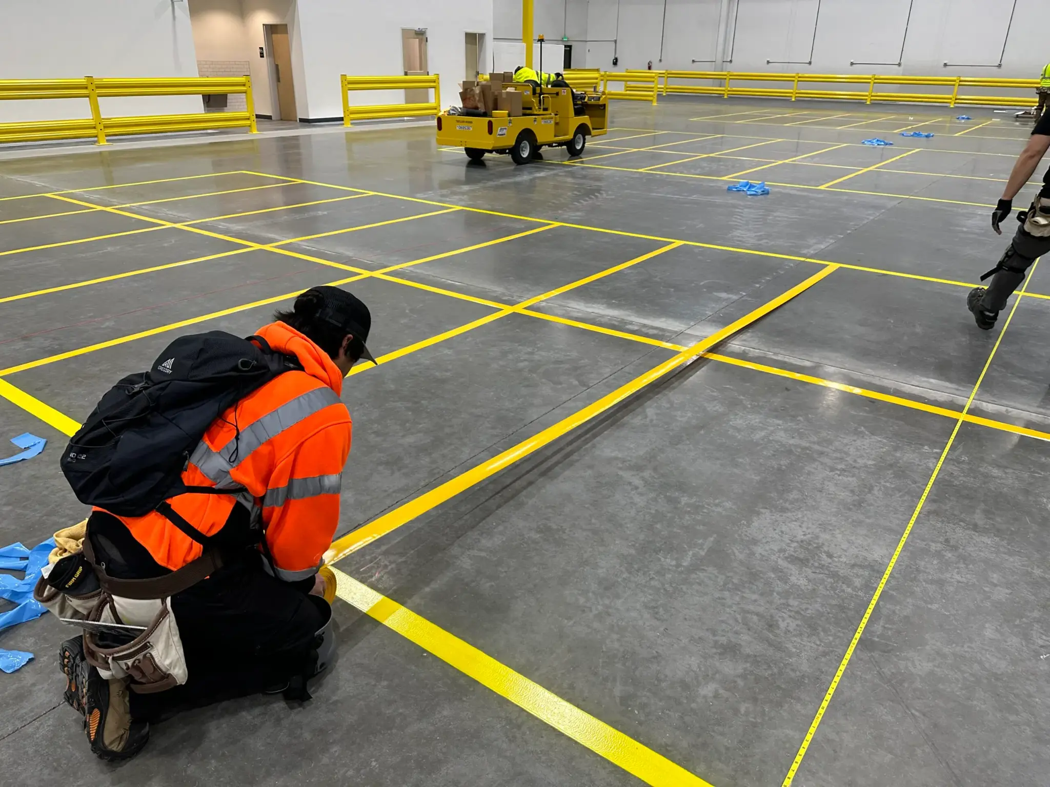 Warehouse Line Striping - Handicap Accessible Parking