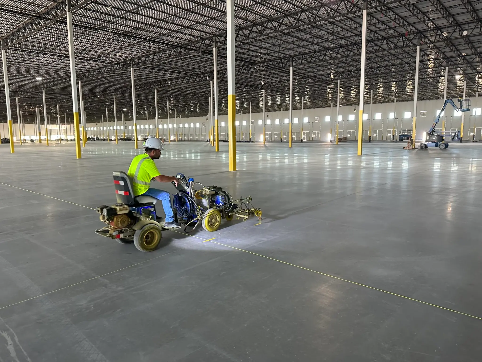 Warehouse Line Striping - Truck Court Striping
