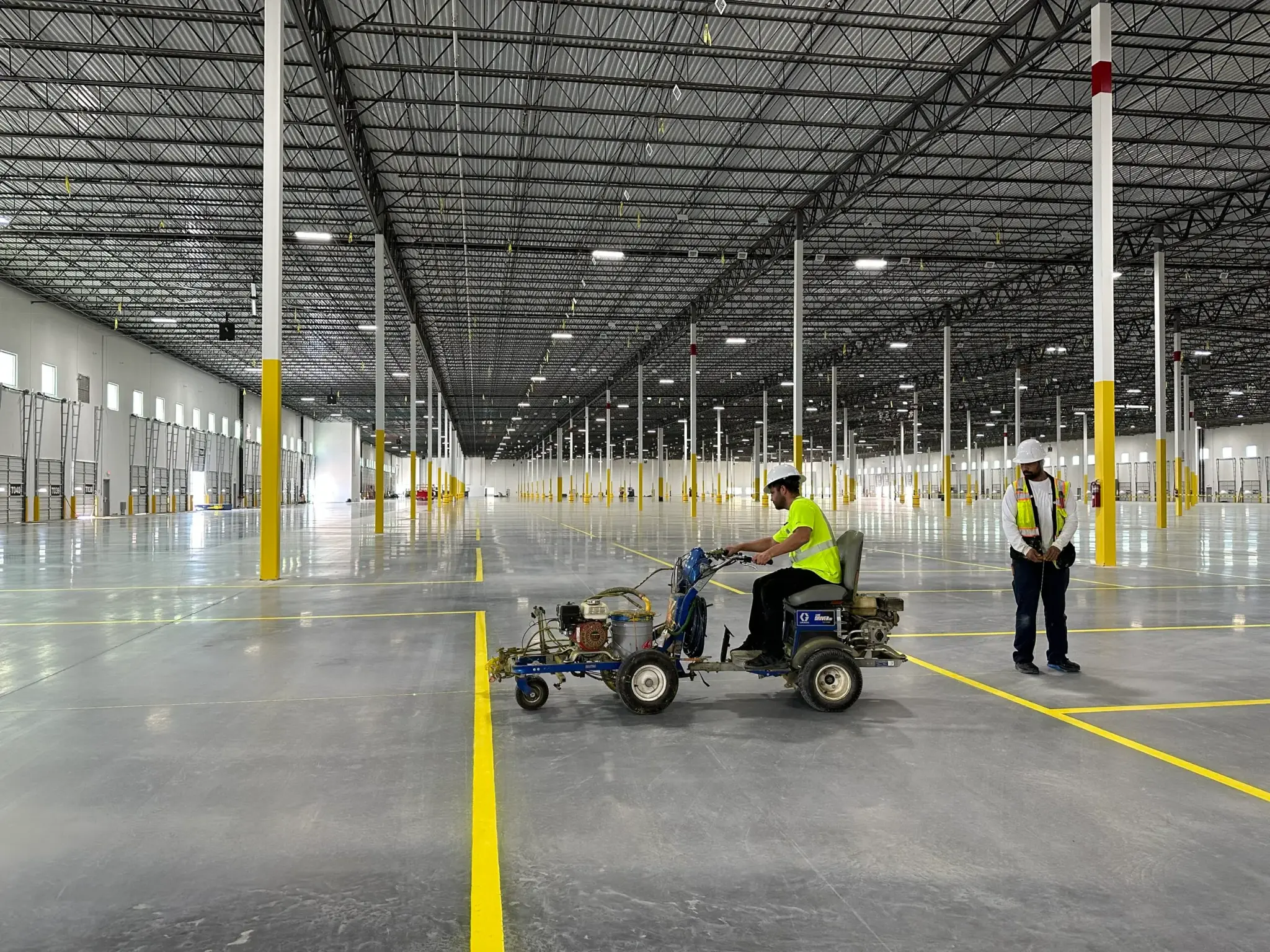 Warehouse Line Striping - Manufacturing Plant Floor Marking