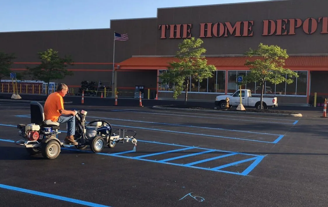 Warehouse Line Striping - Parking Lot Striping Project