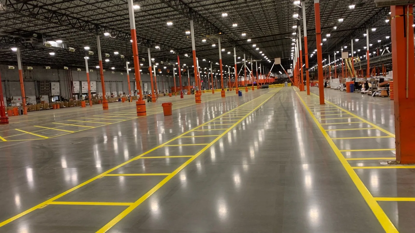 Warehouse Line Striping - Truck Court Striping