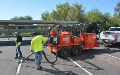 Warehouse Line Striping - Crack Fill & Repair