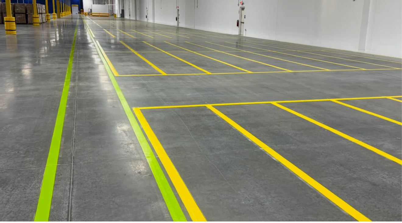 Warehouse Line Striping - Pedestrian Walkway Marking