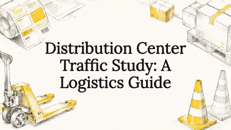 Decorative title card illustration for logistics article