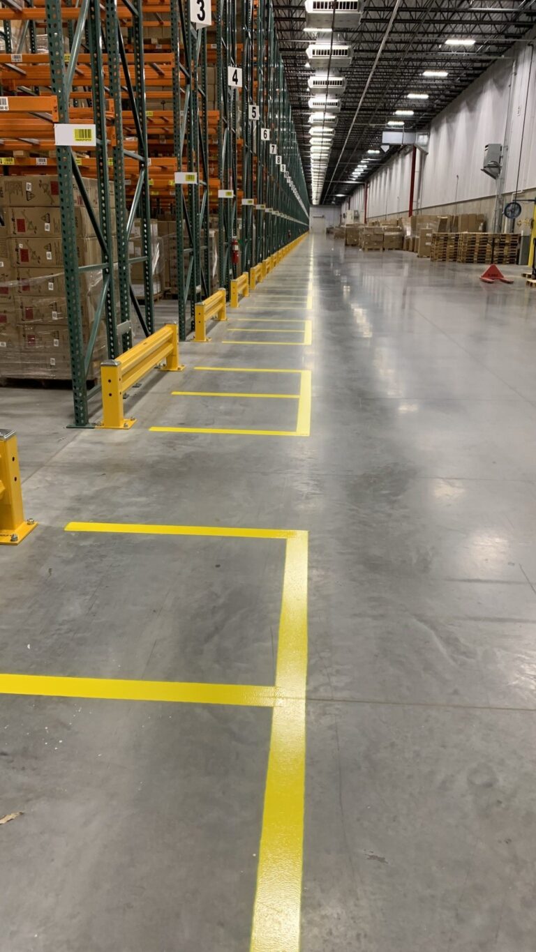 Boost Safety & Compliance with Expert Warehouse Floor Striping in Morehead City