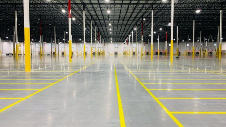 How Does Warehouse Floor Striping Improve Safety in Shelby NC?